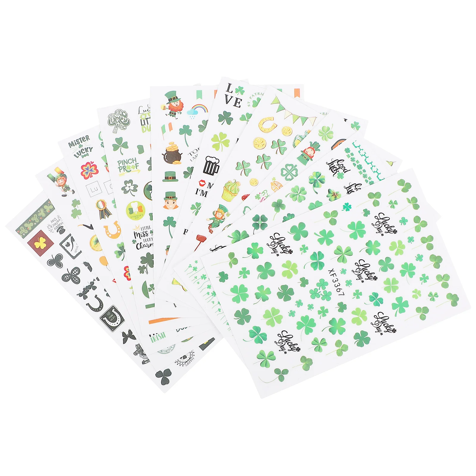 

Nail Decals Stickers Patrick S Day Party Festival Shamrock Self Adhesive