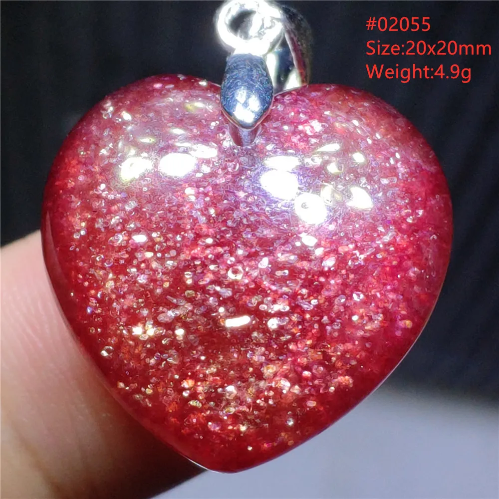 

Natural Red Strawberry Quartz Heart Women Pendant Jewelry Beads Strawberry Quartz Necklace Clear Heart Love Jewelry AAAAAA