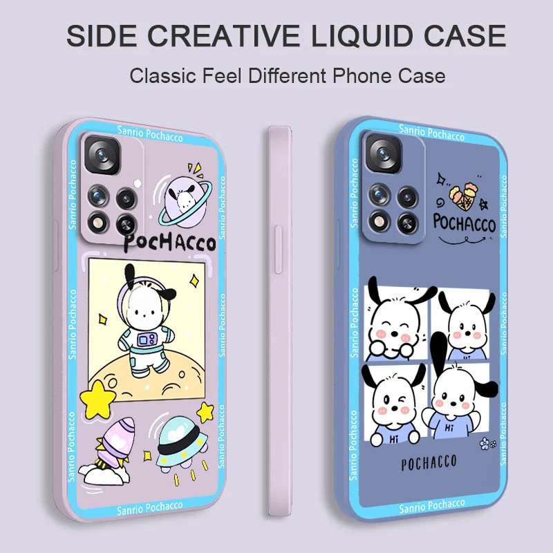 

Pochacco Sanrio Anime Cute Liquid Rope TPU Cover Phone Case For Xiaomi Redmi Note 11 11S 11T 10S 10 9S 9T 9 8T 8 Pro Plus 5G