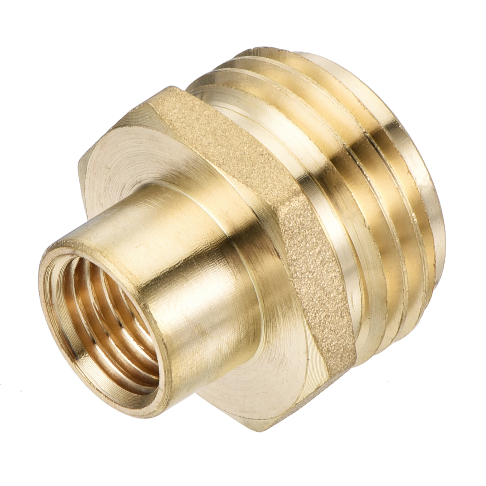 

Uxcell Brass Garden Hose Fitting 1/4NPT Female to 3/4GHT Male Thread Pipe Fittings 27.5mm Length Pack of 2
