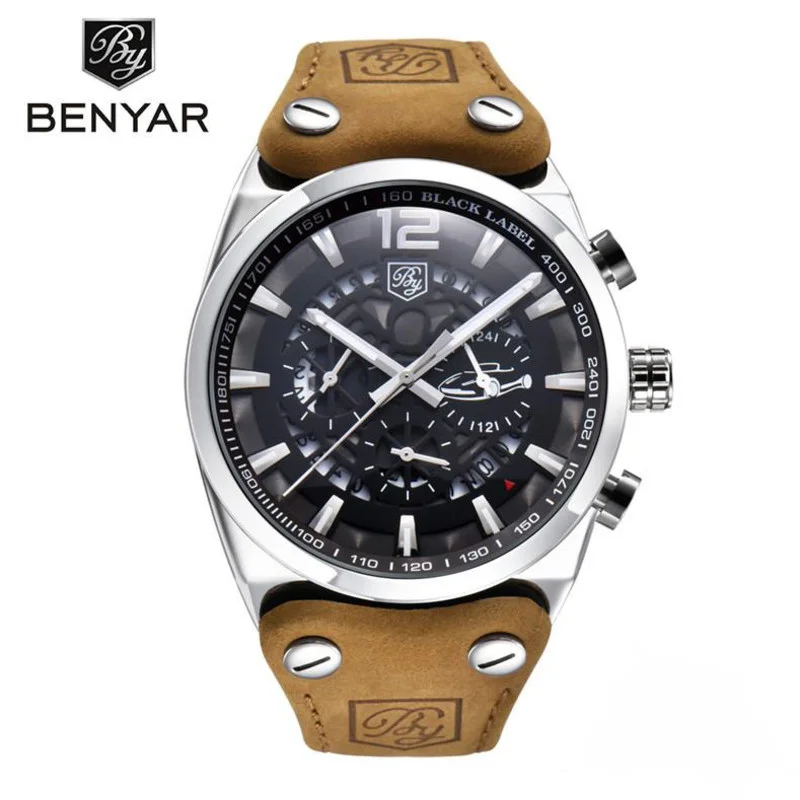 

BENYAR Mens Watches Top Luxury Chronograph Sport Mens Watches Fashion Brand Waterproof Military Watch Relogio Masculino BY-5112M