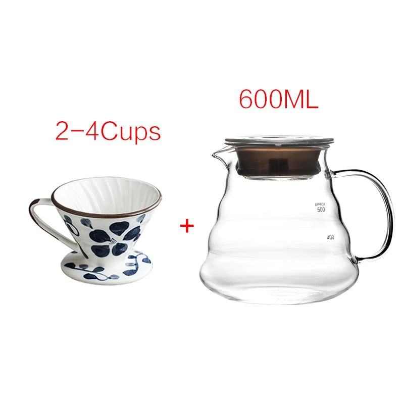 

Керамическая капельная кофеварка DROHOEY, ручная роспись, фильтр-чашка, для 1-4 чашек