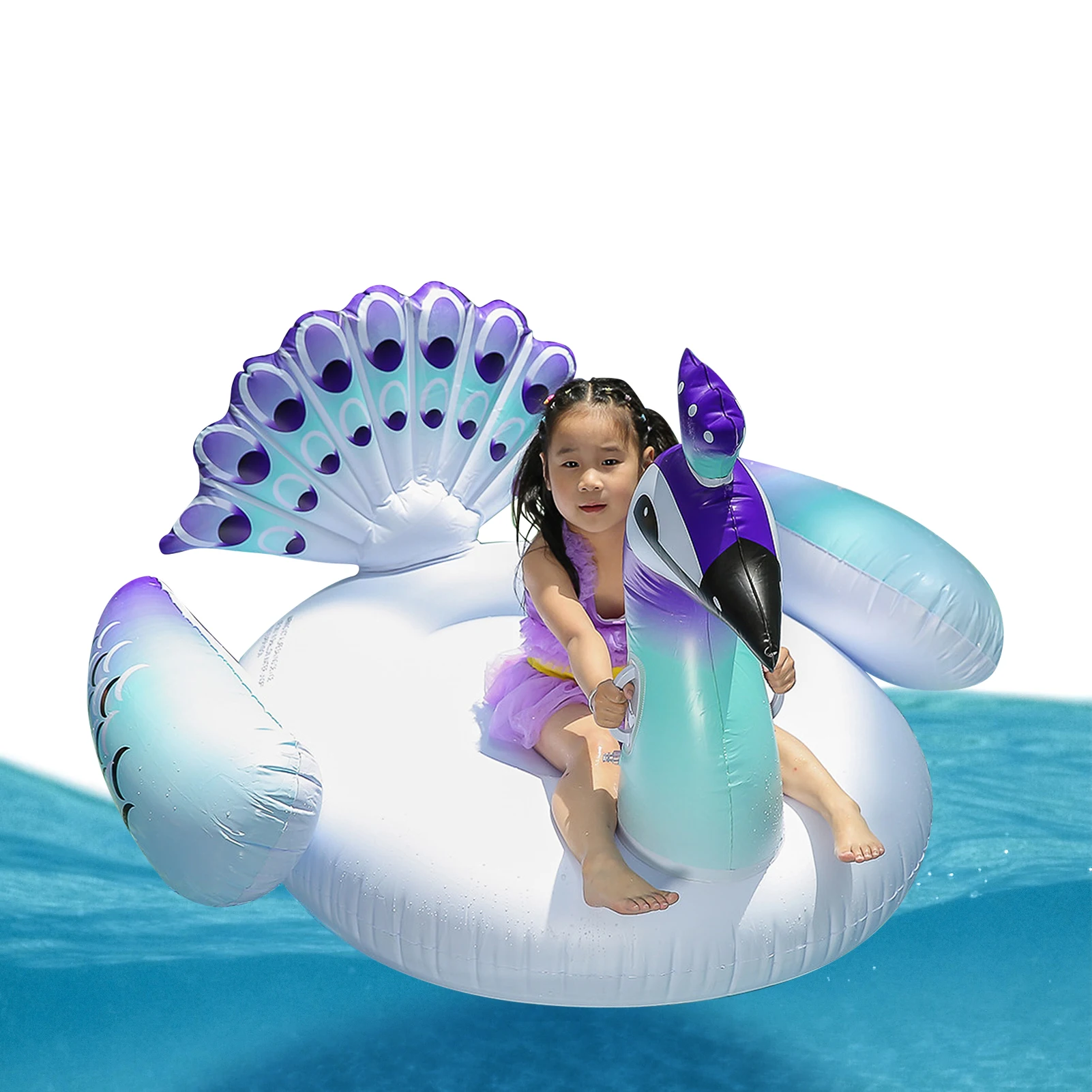 

Giant Peacocks Pool Float Iatable Mattress For Beach Swimming Ring Swim Circle Floating Bed Raft Summer Pool Party Toys