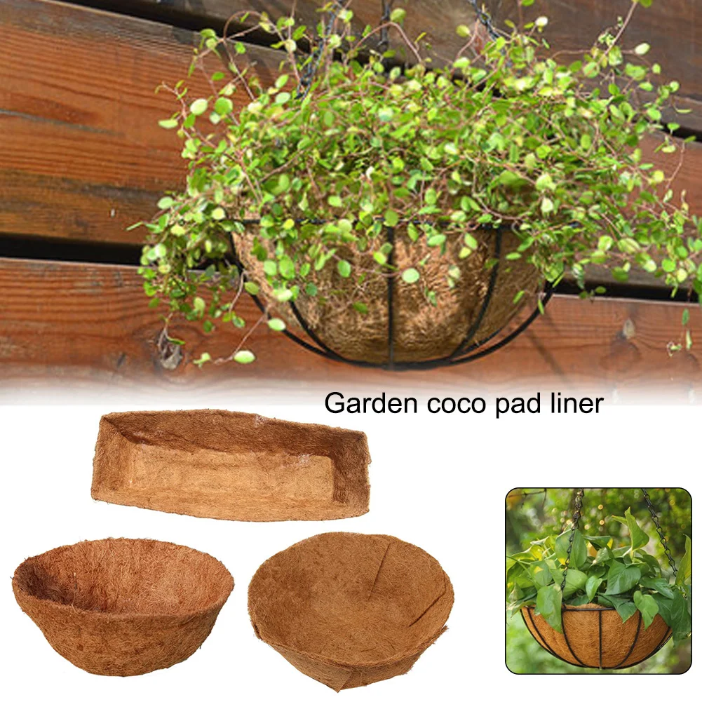 

Replaceable Thick Coco Coir Liners Strong Water Absorption Coconut Fiber Lining For Hanging Planter Basket Garden Flower Pot