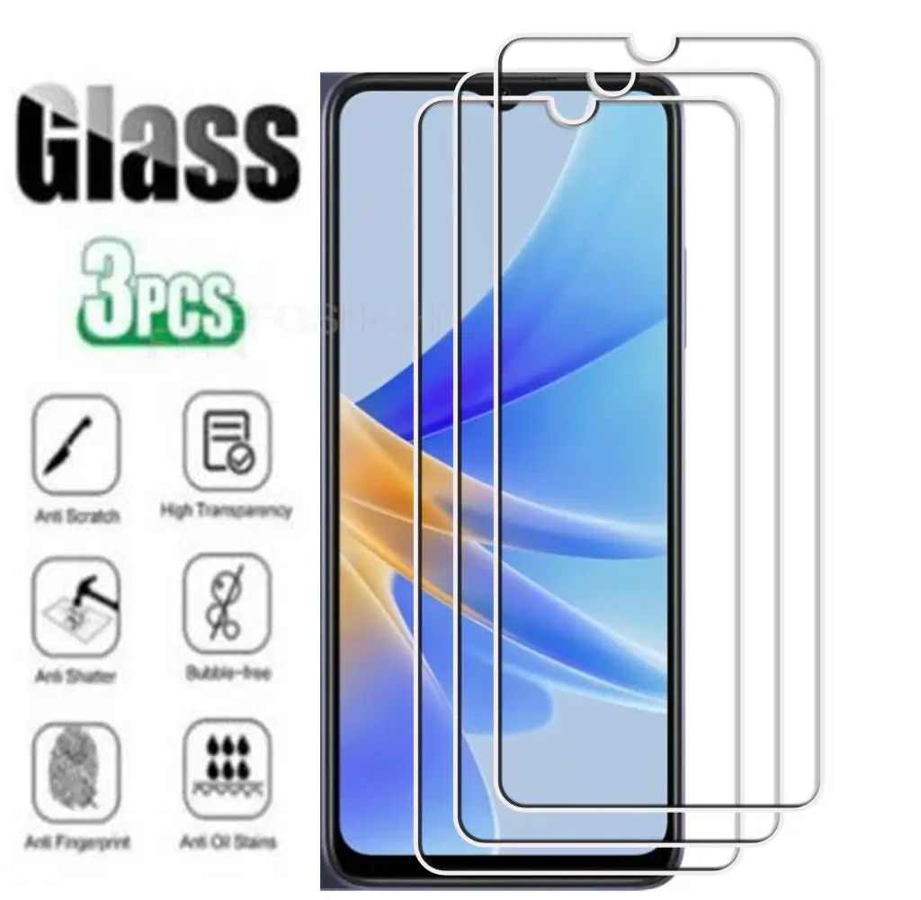 

HD Tempered Glass For OPPO A17k A17 CPH2471 CPH2477 6.56" 2022 Screen Protector Protection Cover Film