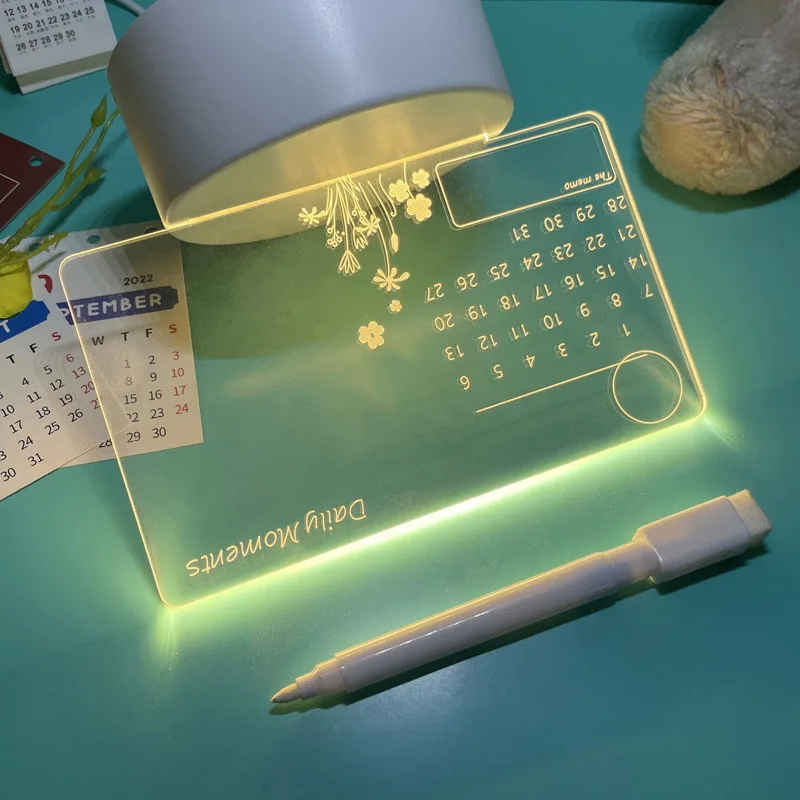 

Новинка доска для заметок Креативный светодиодный ночник USB доска для сообщений праздничный светильник с ручкой Рождественский подарок ук...