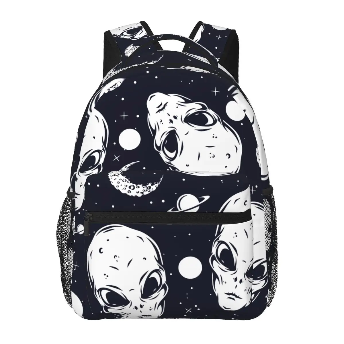 

Fashion Backpack Women Men Unisex Students Backpacks Alien UFO Moon Travel bag Bookbag