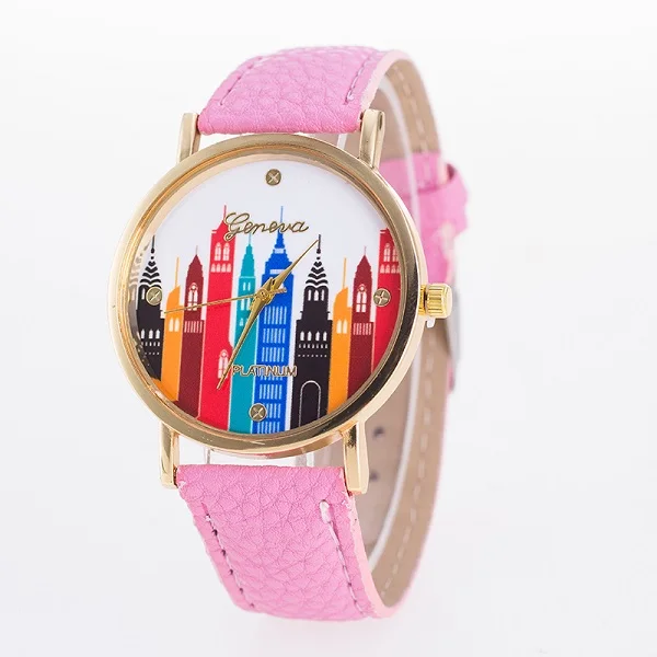 

Женские кварцевые часы с мультяшным рисунком, на ремешке