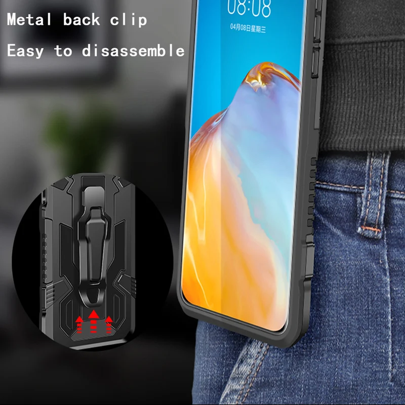 Противоударный чехол для телефона Huawei Enjoy 8 7C 9Plus 10Plus задняя крышка с зажимом Honor 20