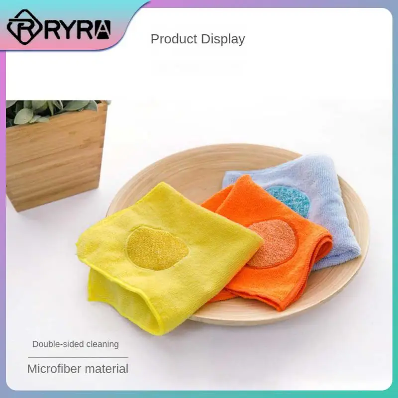 

Absorbs Water Friction Cloth 30×30cm Dish Cloth Brush Bowl Washing Pot Brush No Dead Corners Cleaning Cloths Housework 1pcs