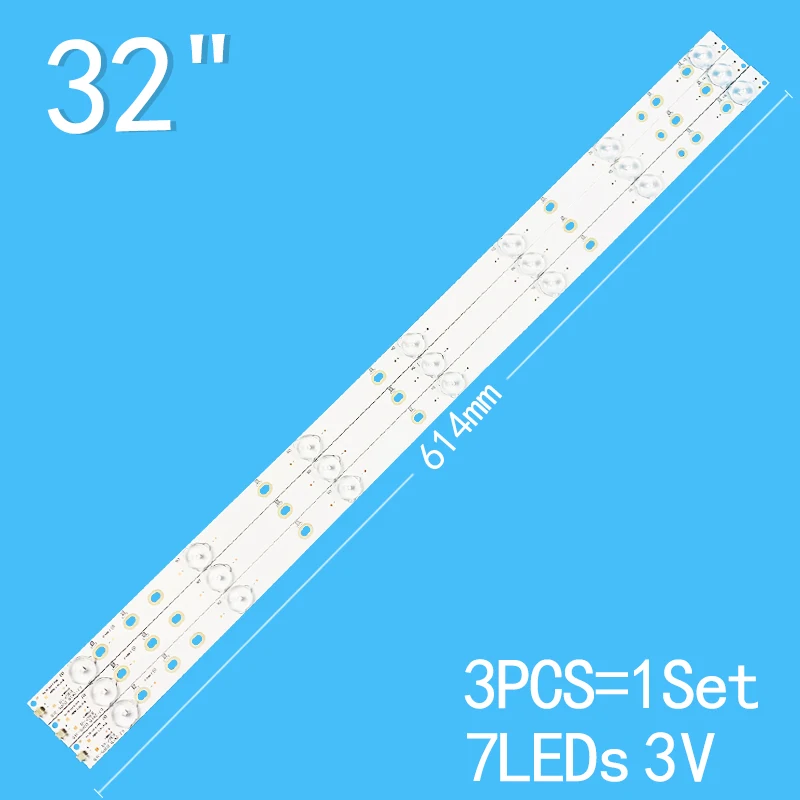 

New 3PCS/lot 7LEDs 3V For 32" LCD TV GJ-2K16 GJ-DLEDII P5-315 D307-V6 GJ-DLEDII P5-315 D307-V7 32PFT4309/60 32PFT5300/60