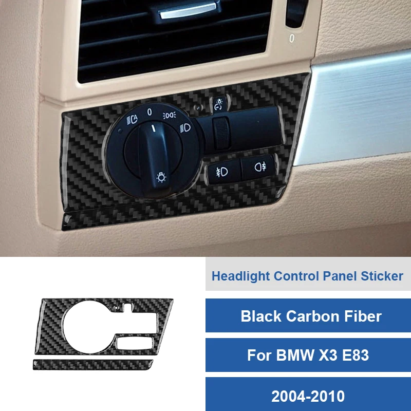 

LHD для BMW X3 E83 2004 2005 2006 2007 2008 2009 2010 наклейка на панель управления фарми из углеродного волокна интерьерные автомобильные аксессуары