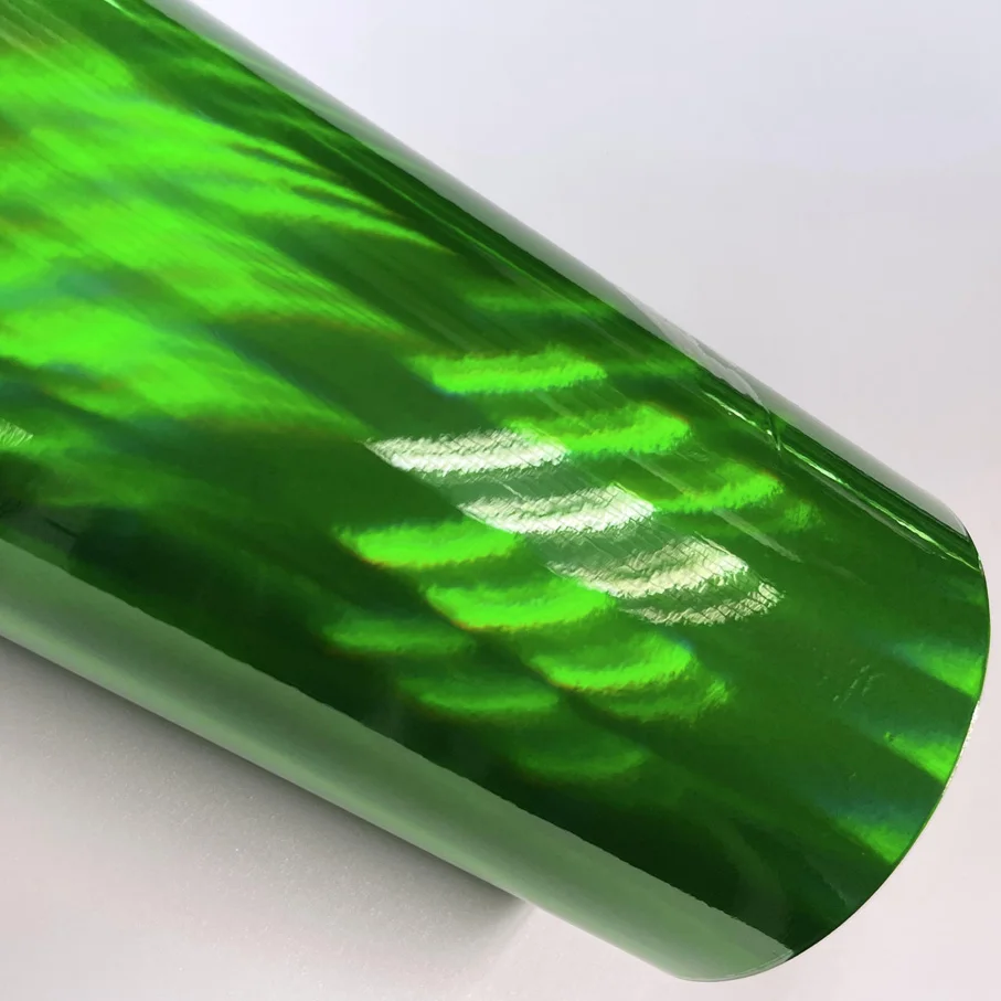 

10/20/30/40/50/58X152 см/лот зеленая голографическая хромированная виниловая пленка лазерная автомобильная пленка наклейка лист с воздушными пузырьками