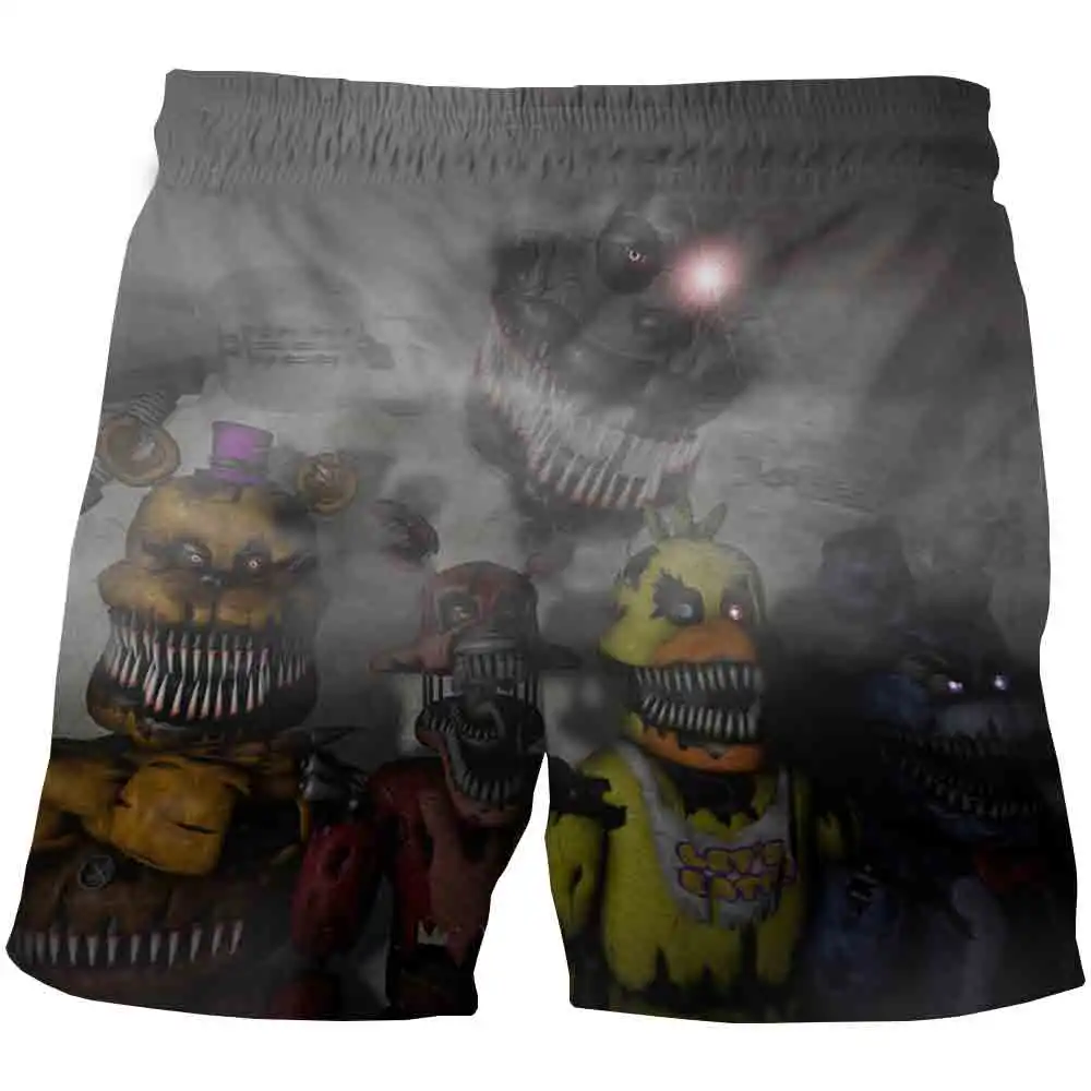 

Kids Boys Girls Five Night At Freddy Shorts Summer Fashion Cartoon Print Short Pants Children FNAF Elastic Waist Short Trousers