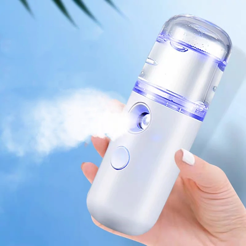 

Portable Small Air Humidifier USB Rechargable 30ML Handheld Water Meter Ultrasonic Charging Diffuser Mini Milk Oil Steamed Face