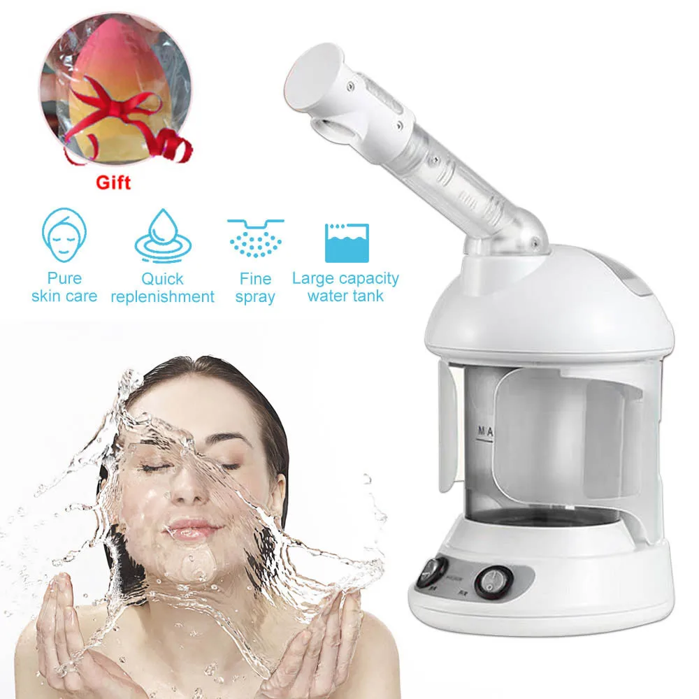 

Hot Mist Facial Steamer Face Moisturizer Skin Ozone Sterilization Humidifier Steaming Aromatherapy KINGDOM CARES Facial Sprayer