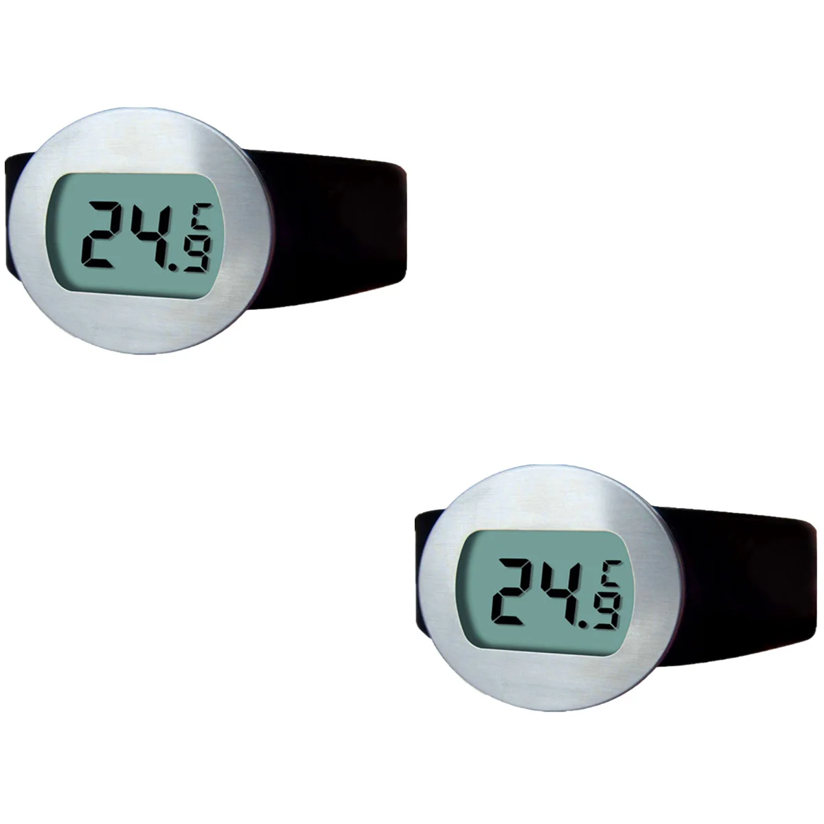 

2pcs Bottle Snap Kitchen Bottle Temperature Meter Kitchen Tool (Black)
