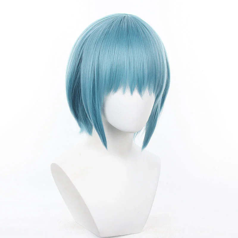 Puella Magi Madoka Magica Sayaka Miki Cosplay Wigs 35cm Sky Blue Synthetic Hair