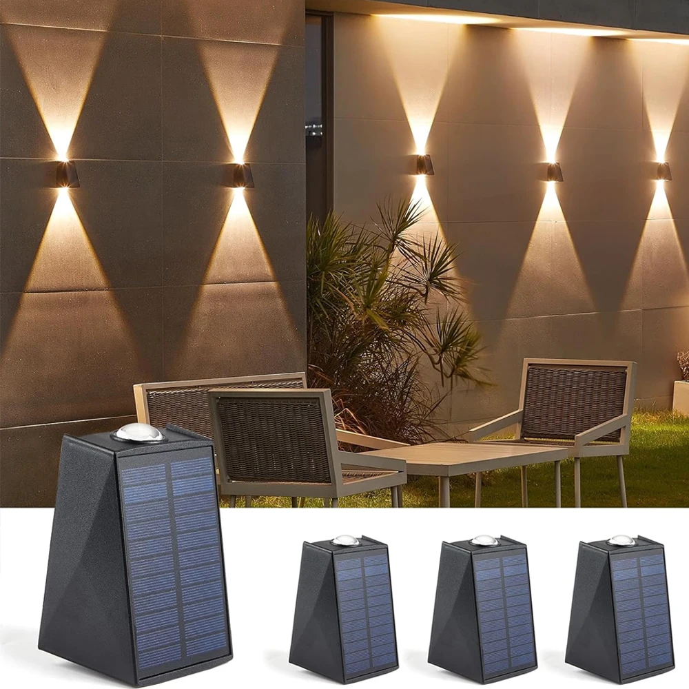 Наружные Настенные светильники на солнечной батарее водонепроницаемое внешнее