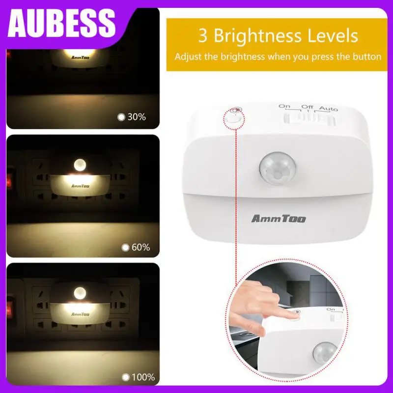 

Eu Plug Wireless Closet Light Portable Night Light Night Lamp Pir Motion Sensor Led For Home Aisle Wc Hallway Stair Light