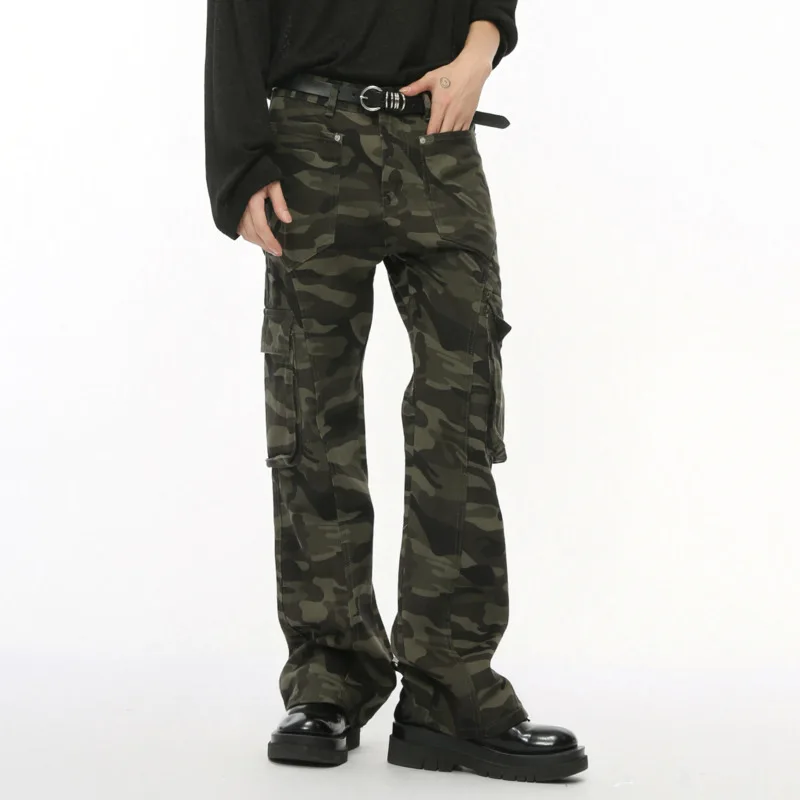 SYUHGFA осень 2023 мужские брюки-карго в американском стиле повседневные камуфляжные