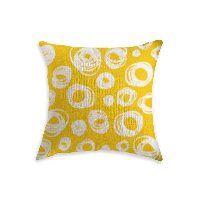 Лен/хлопок наволочка геометрический принт