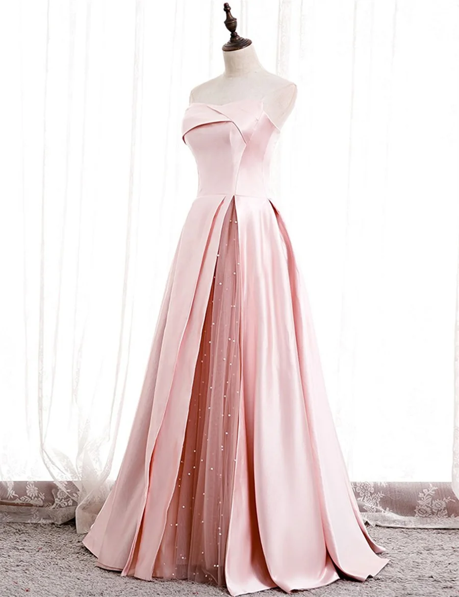 Женское атласное платье для выпускного вечера