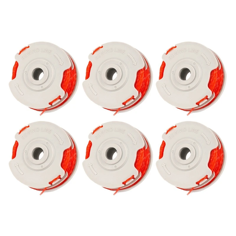 

6 Pack FLY021 String Trimmer Replacement Spool & Line For Flymo Cordless Trimmers, Weed Eater String Double Auto-Feed