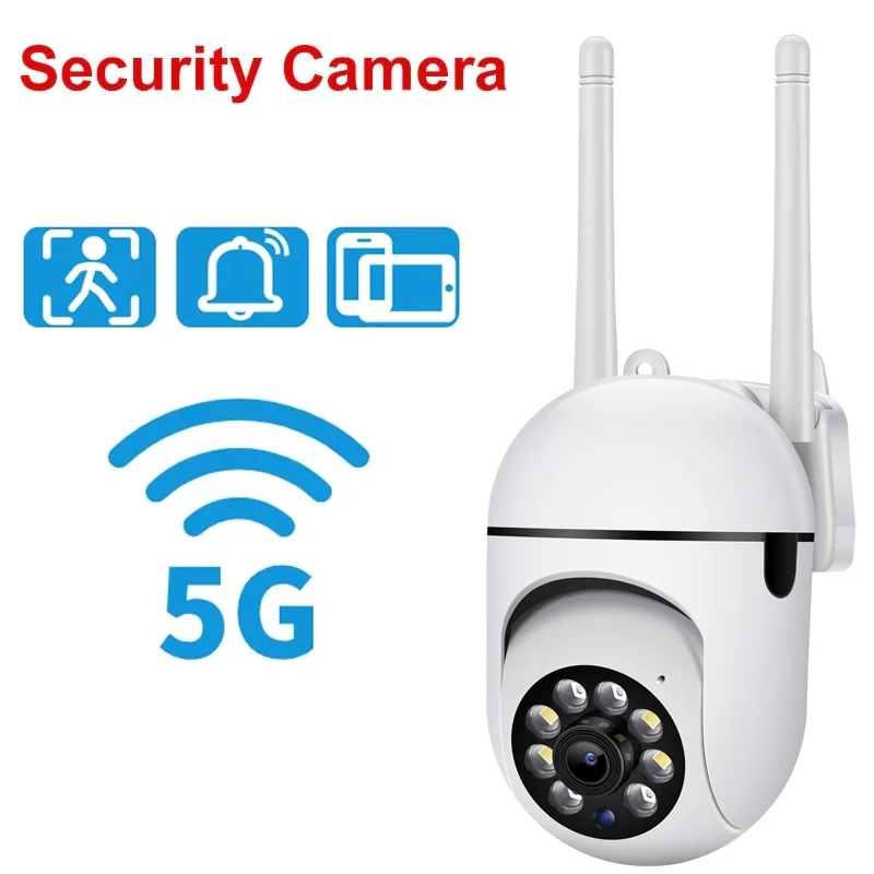 

5G Wifi PTZ IP Surveillance Camera Night Vision Full Color Automatic Human Tracking 4X Digital Zoom Video Security Monitor Cam