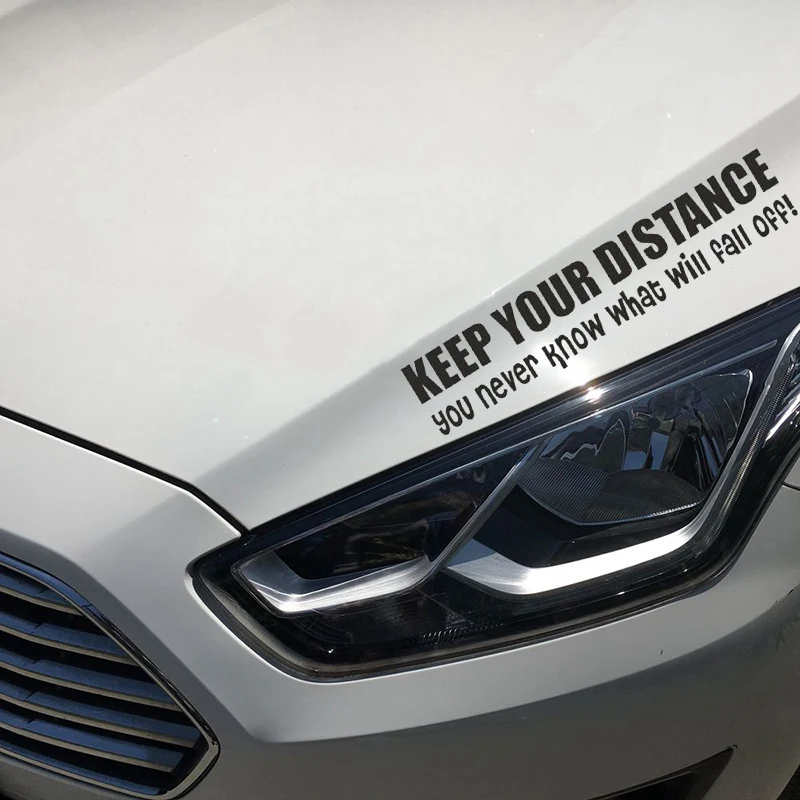 Words Car Stickers Keep Your Distance You Never Know What Might Fall Off Sticker Funny Bumper Brief Literary Accessories | Автомобили и