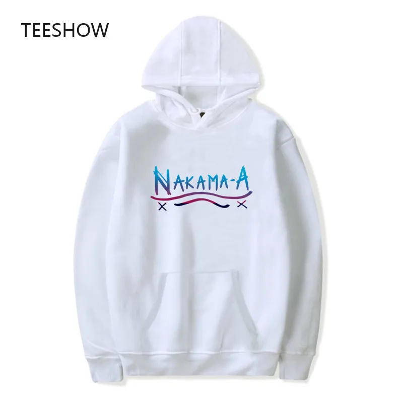Женские толстовки с аниме принтом Накама, женская одежда с длинным рукавом, пуловер в стиле Харадзюку, топы большого размера, зимняя женская одежда