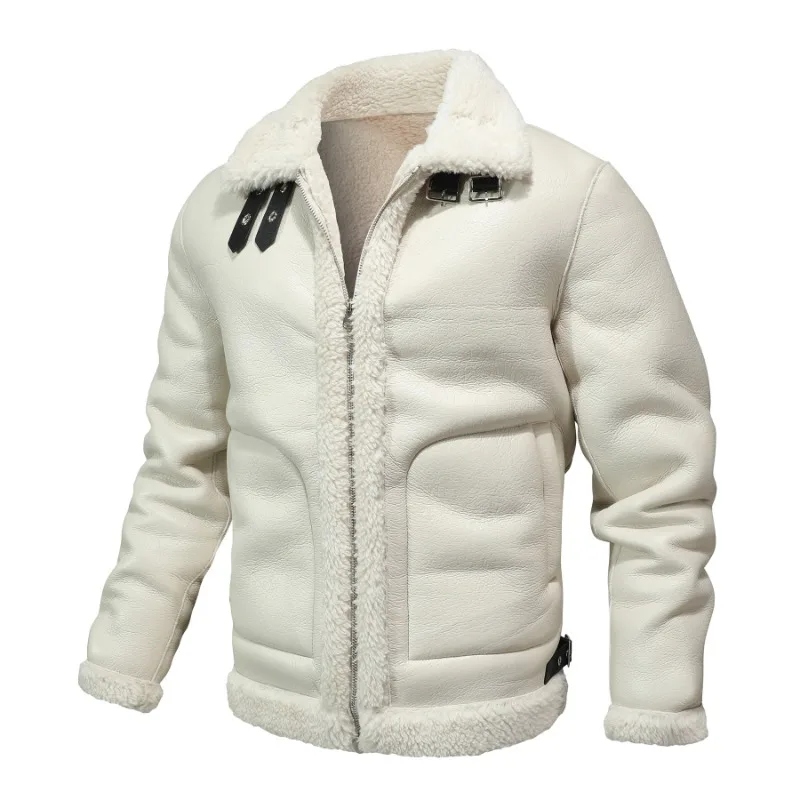 

Men Wnter Reversible Jackets New Fashion Men Thicker Warm Down Jackets Leather Coats High Quality Male PU leather Jackets 4XL