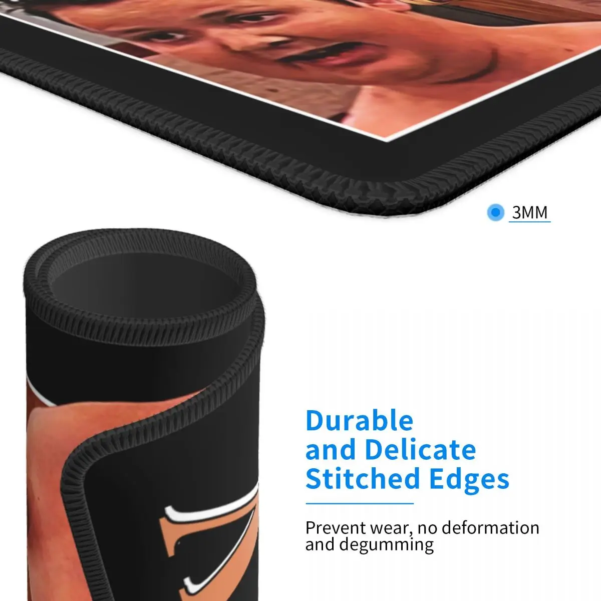 Забавный коврик для мыши Gibby icжемчужный мем с фиксируемой кромкой квадратный