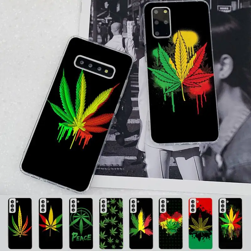

maple Left Weed Phone Case for Samsung S21 A10 for Redmi Note 7 9 for Huawei P30Pro Honor 8X 10i cover
