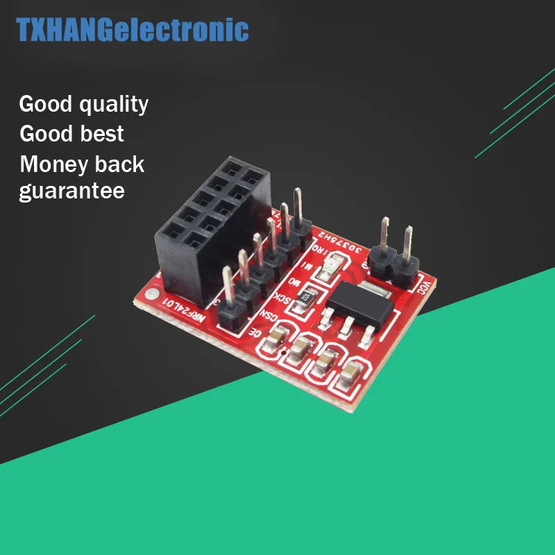 Плата платы адаптера гнезда 10 Pin NRF24L01 + беспроводной модуль приема красная Электроника «сделай сам»