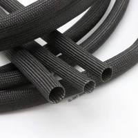 123510m black 600%e2%84%83 high temperature braided soft fiber tubing insulation cable sleeving fiberglass tube 1 40mm diameter