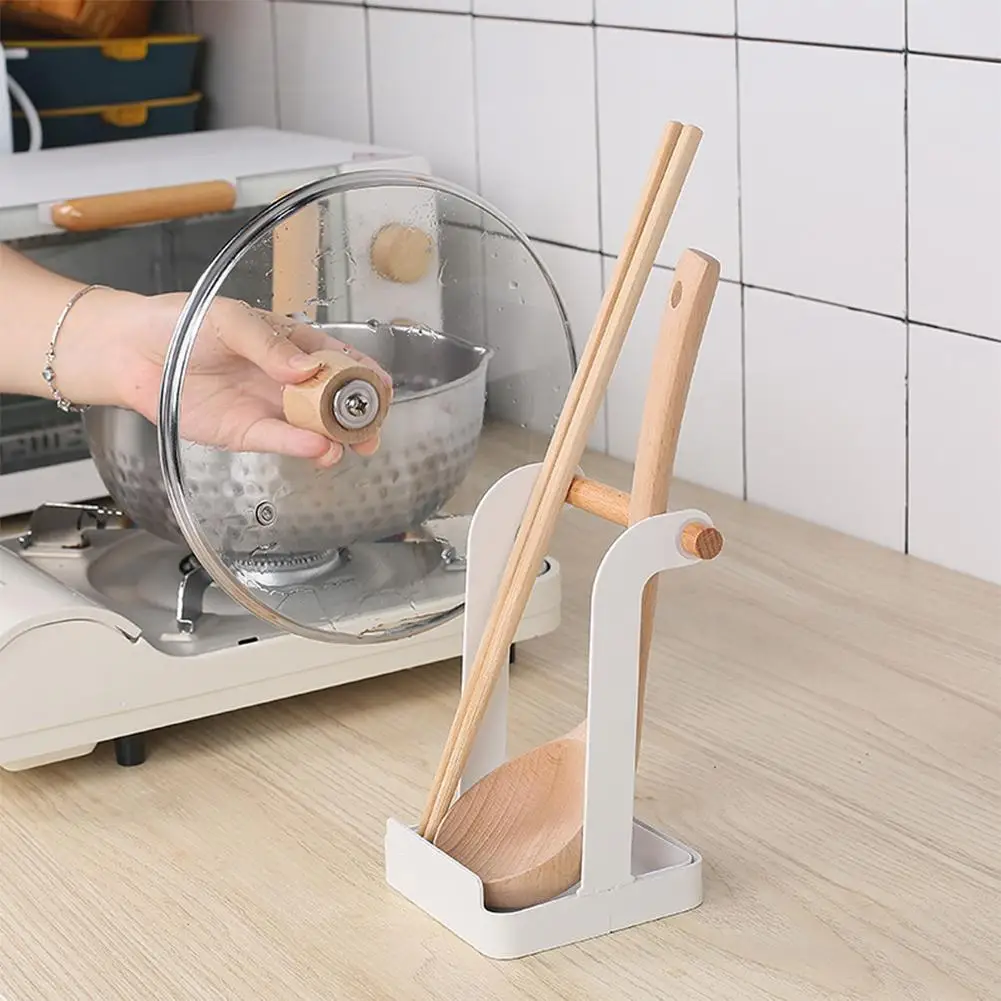 

Creative Storage Rack Multi-function Pot Lid Spoon Rest Holder Stand Kitchen Utensil