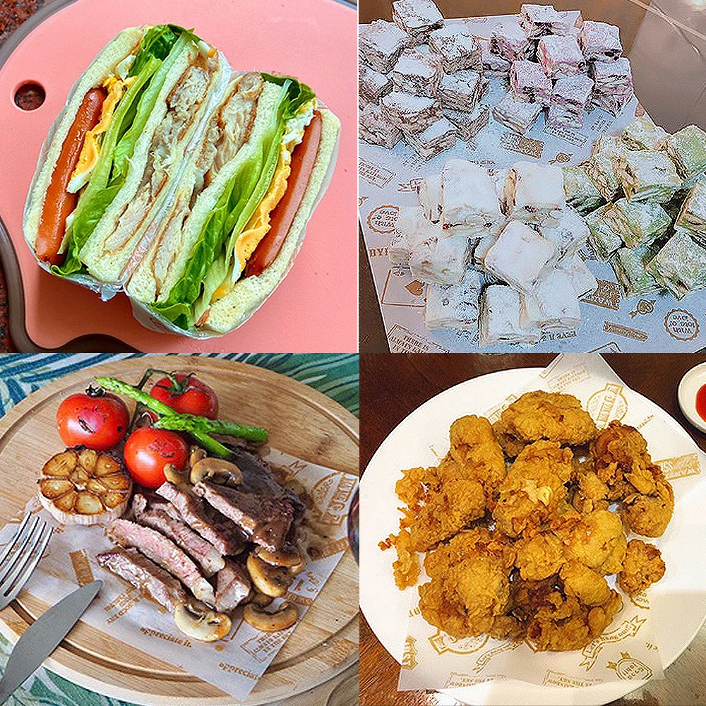 10 шт. вощеная бумага для хлеба зажатой бумаги бургеров картошки фри масла