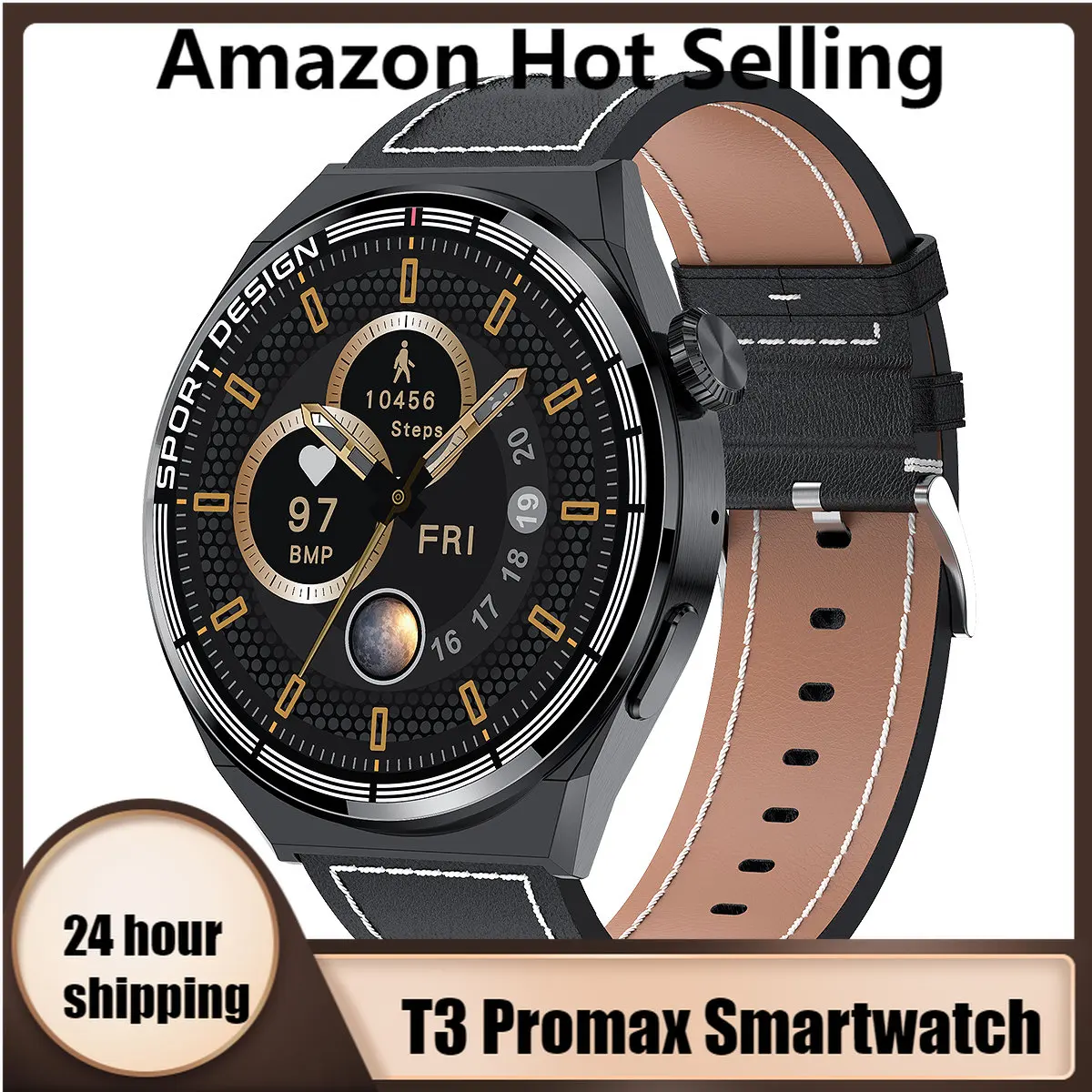 

For Huawei T3 Pro Max Smart Watch BluetoothCall Music Playback Heart Rate Blood Pressure Blood Oxygen smartwatch for Android Ios