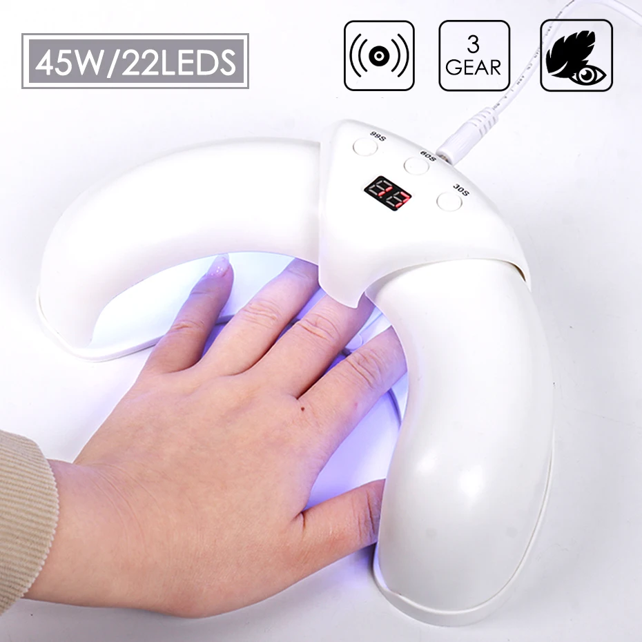 

Sensor Smart Professional Drying Manicuring Fast U-shaped Tools Nails Machine Lamp Adjustable Dryer Salon Equipment