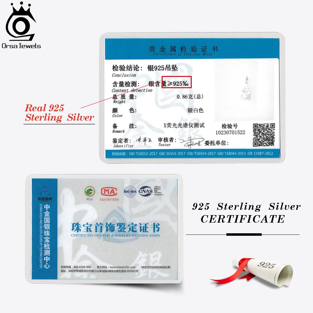 Женское колье из серебра 925 пробы с фианитом