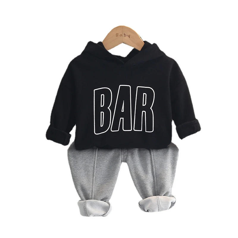 

Baby Boys Girls Letter Hoodies Pants 2Pcs/Sets New Spring Children Clothes Autumn Kids Toddler Costume Infant Cotton Tracksuits
