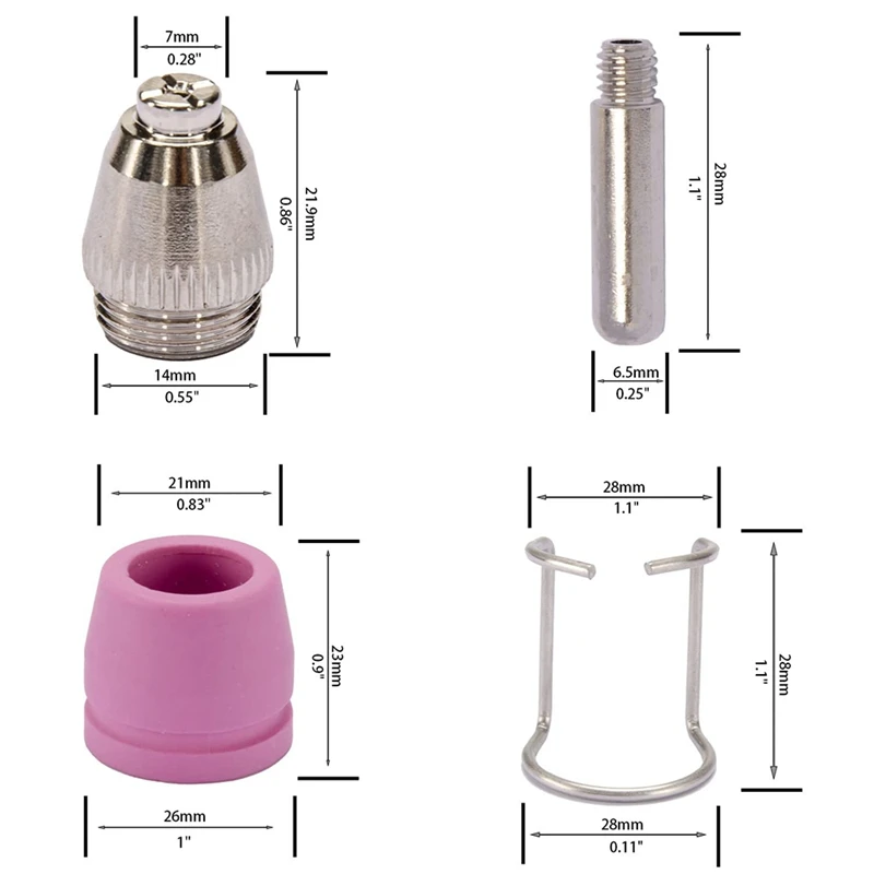 24 шт. плазменный резак насадки для резака комплект расходных материалов SG-55 AG-60