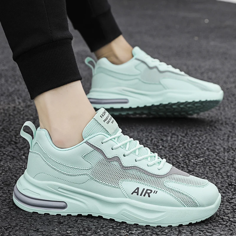 

Мужская повседневная обувь 2022, модные мужские кроссовки, дышащие спортивные кроссовки с воздушной подушкой, Мужская обувь из ПУ сетки для т...