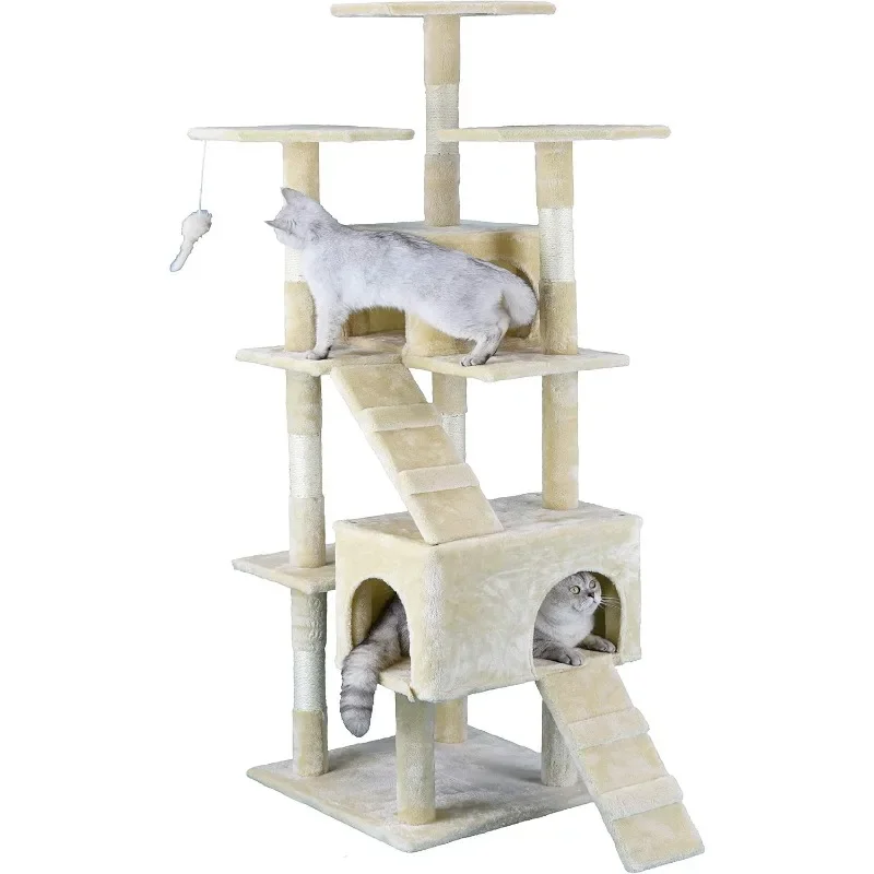 Экономичная кошачья чесалка 63in кошачье дерево котята Кондо башня для кошачьего