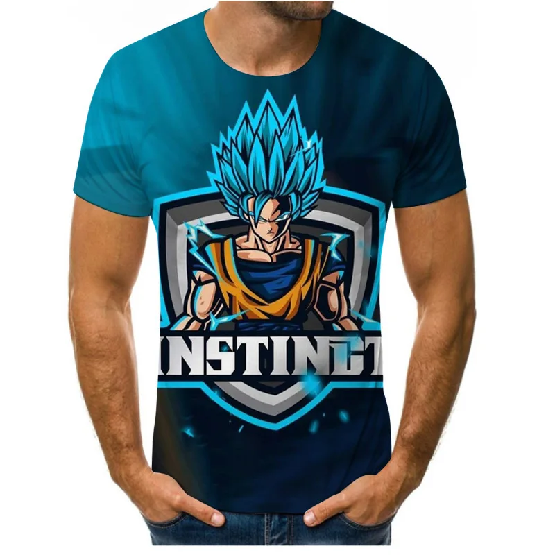 

Dragon Ball Goku Super Saiyan Oversize T Shirts Boys Kids Clothes Short Sleeve T-shirt White Black Orange Breathable Jersey