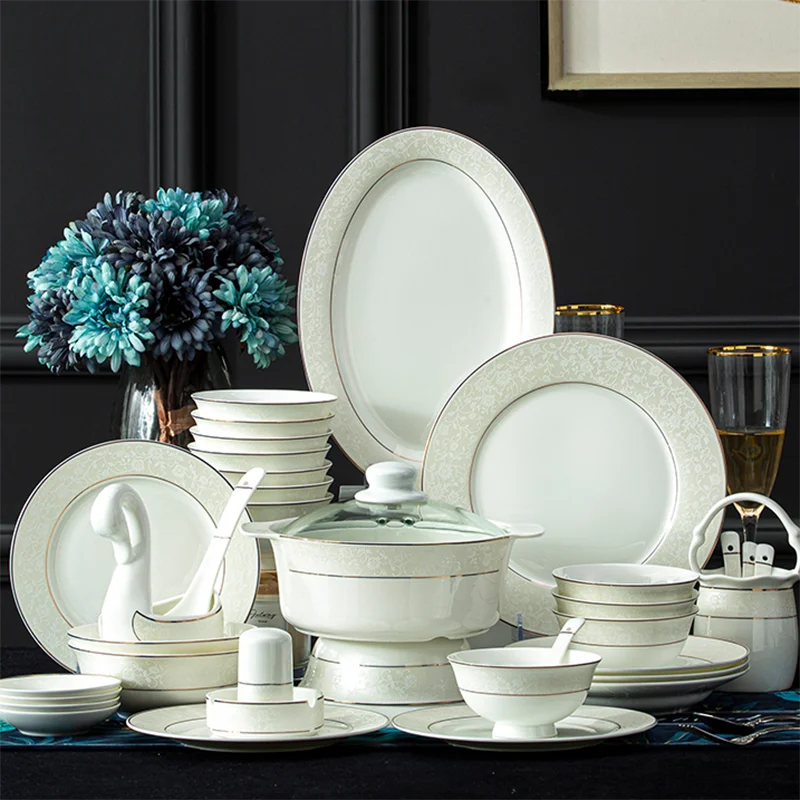 Фарфоровые наборы тарелок чаша для суши кухня Десерт Фрукты роскошные