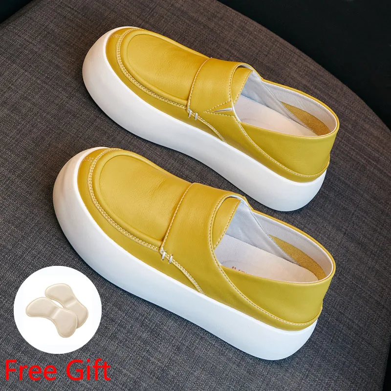 

Женские туфли с лямками, белые туфли из тонкой кожи, на толстой подошве, новинка 2022