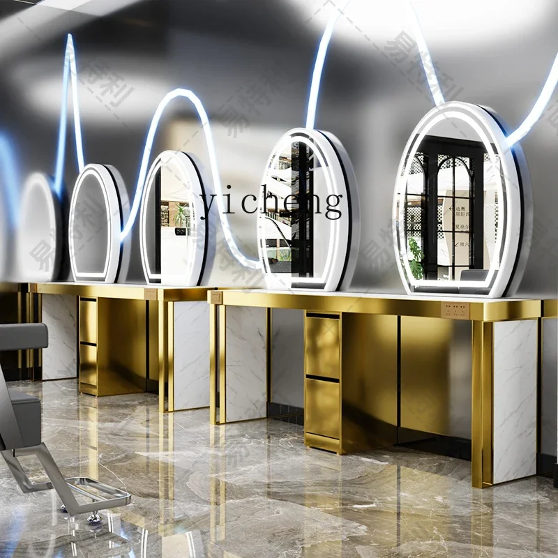 Специальный зеркальный стол для парикмахерской HSN зона завивки и крашения с