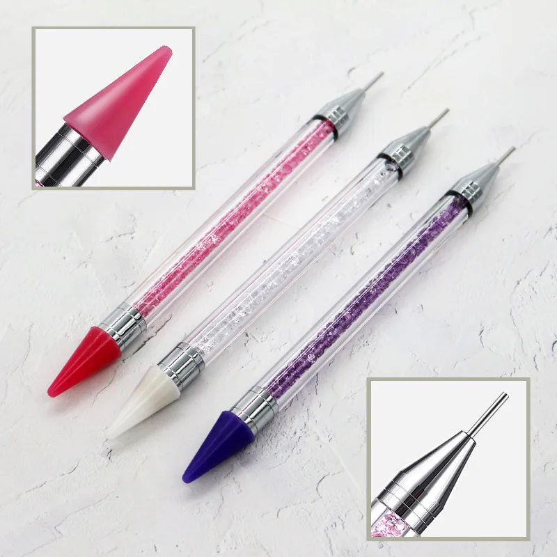 Высококачественный цветной карандаш с кристаллами для ногтей инструменты